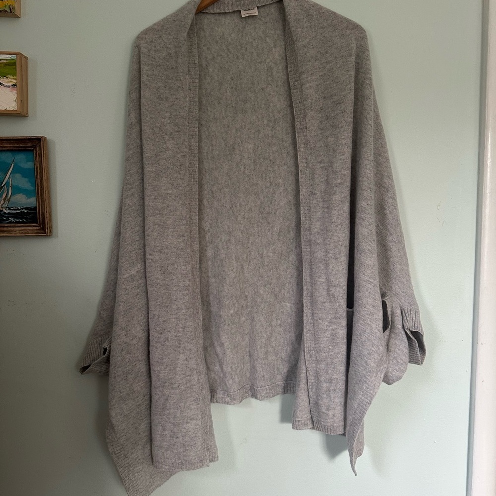 Anthropologie Shawled Cashmere Sweater